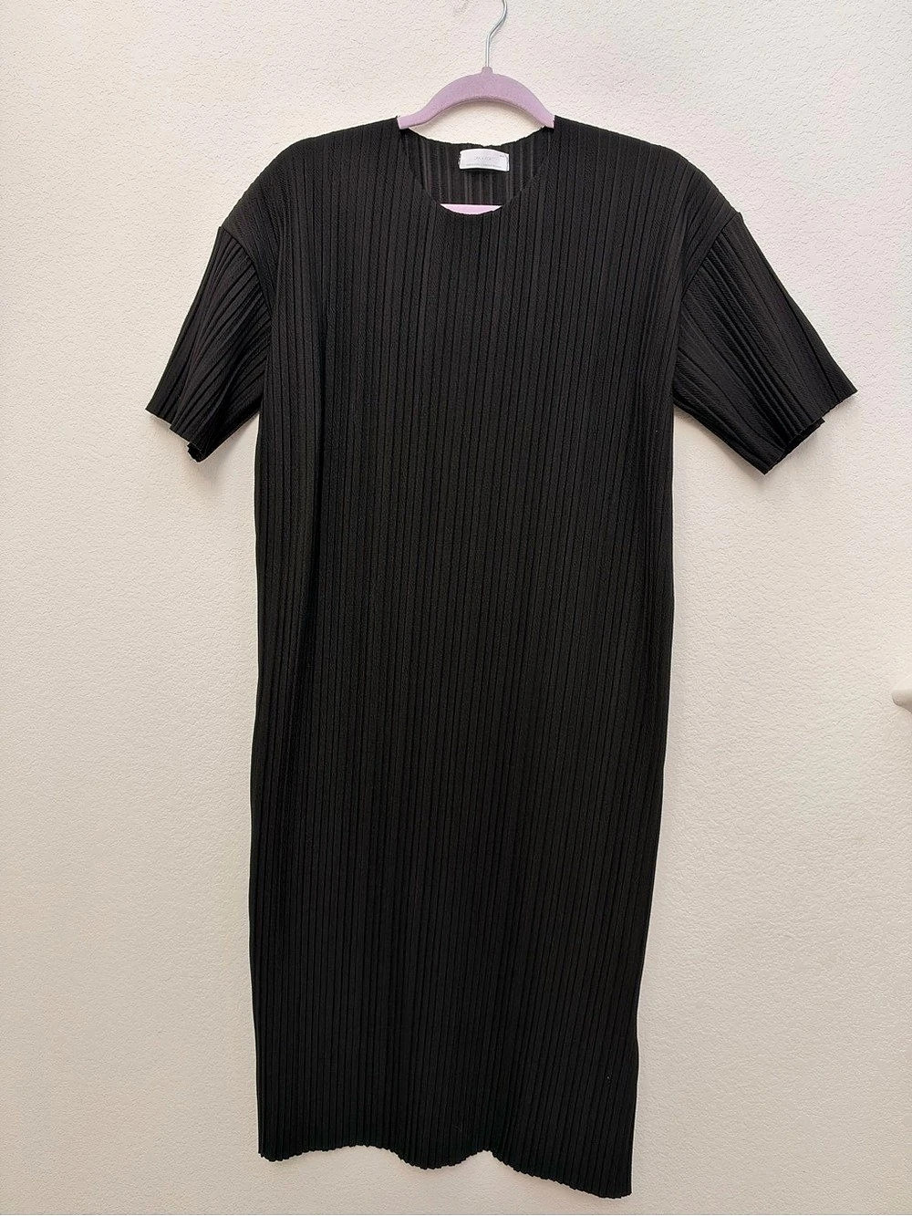 OAK + FORT Black Pleated Maxi Dress Size Small